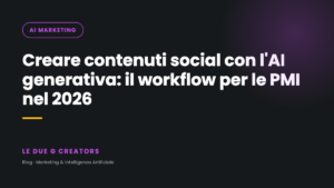 Creare contenuti social con l’AI generativa: il workflow per le PMI nel 2026